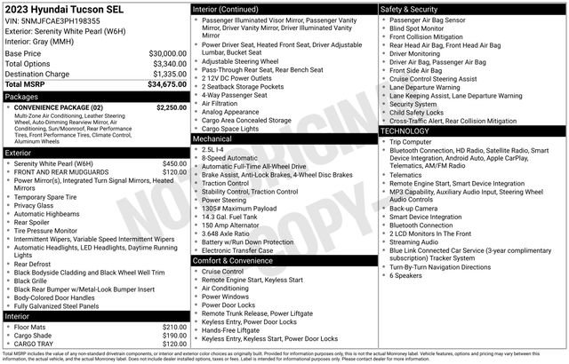 Used 2023 Hyundai Tucson SEL w/ Convenience Package AWD/4WD image 10