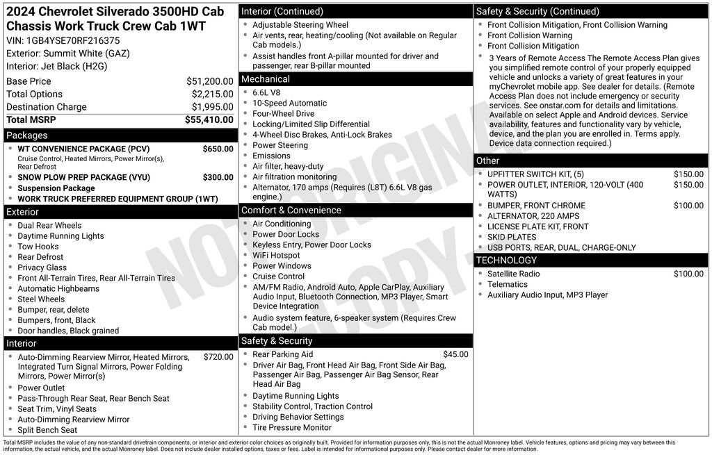 New 2024 Chevrolet Silverado 3500 W/T w/ WT Convenience Package image 4