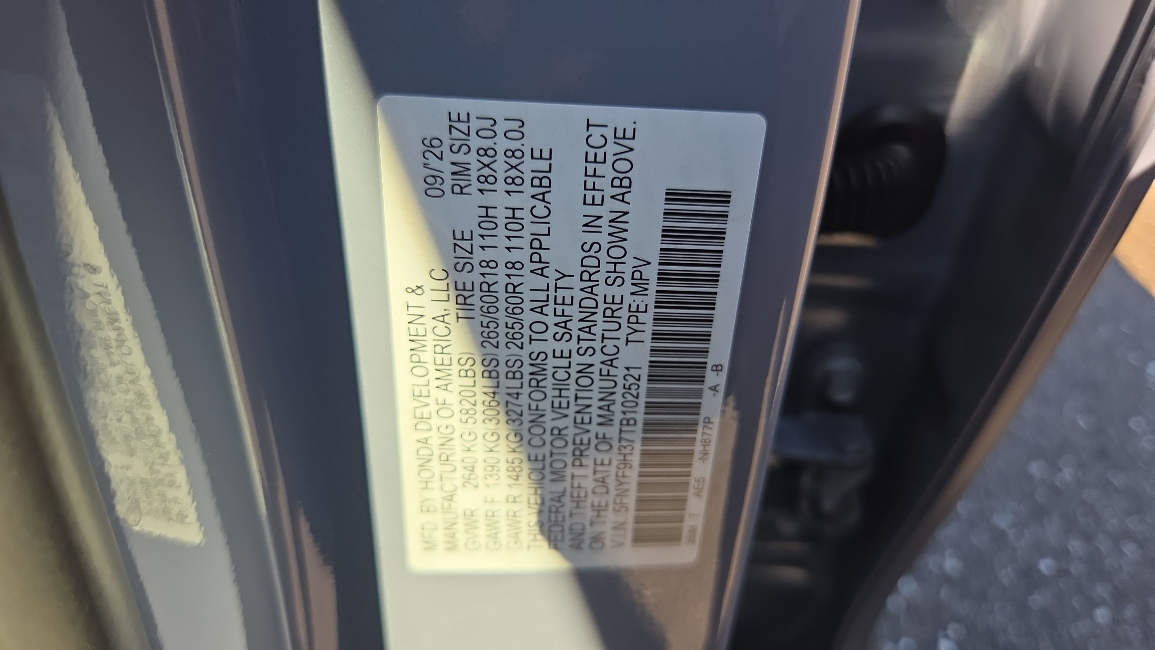 New 2026 Honda Passport RTL image 19