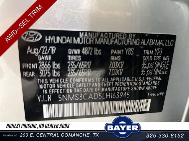 Used 2020 Hyundai Santa Fe SEL image 28