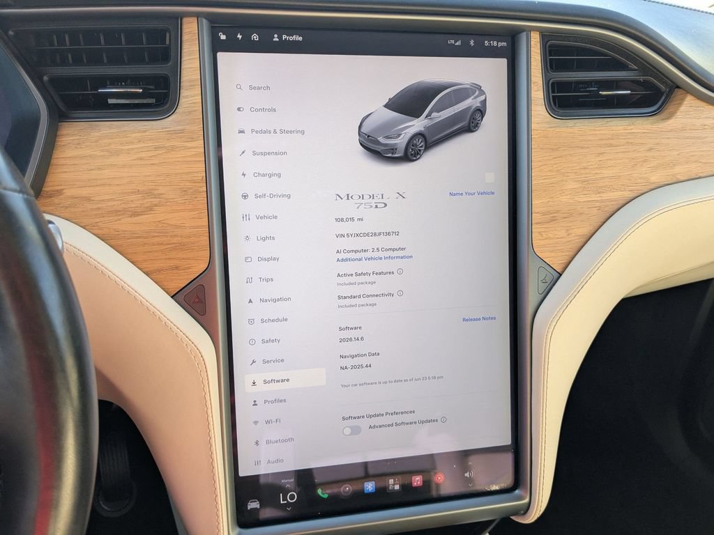Used 2018 Tesla Model X 75D AWD/4WD image 17