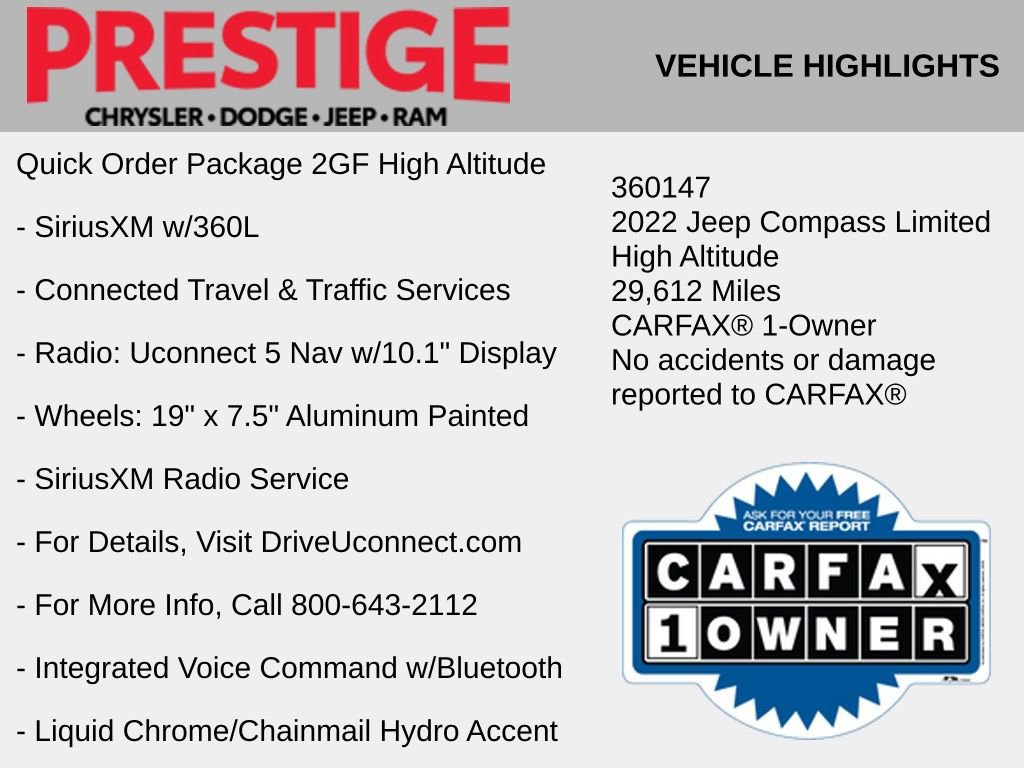 Used 2022 Jeep Compass High Altitude image 8