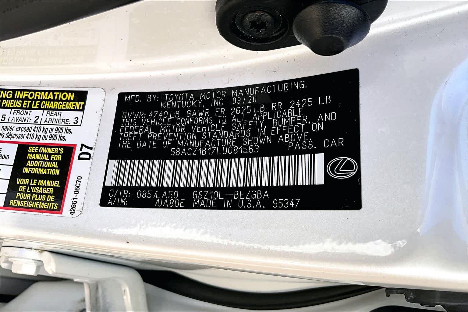 Used 2020 Lexus ES 350 w/ Accessory Package 2 FWD image 35