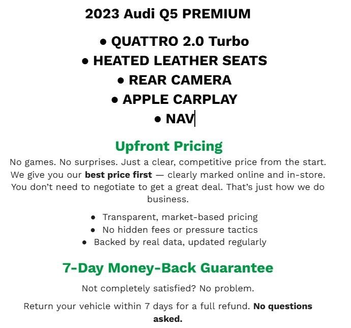 Used 2023 Audi Q5 2.0T Premium Plus AWD/4WD image 2