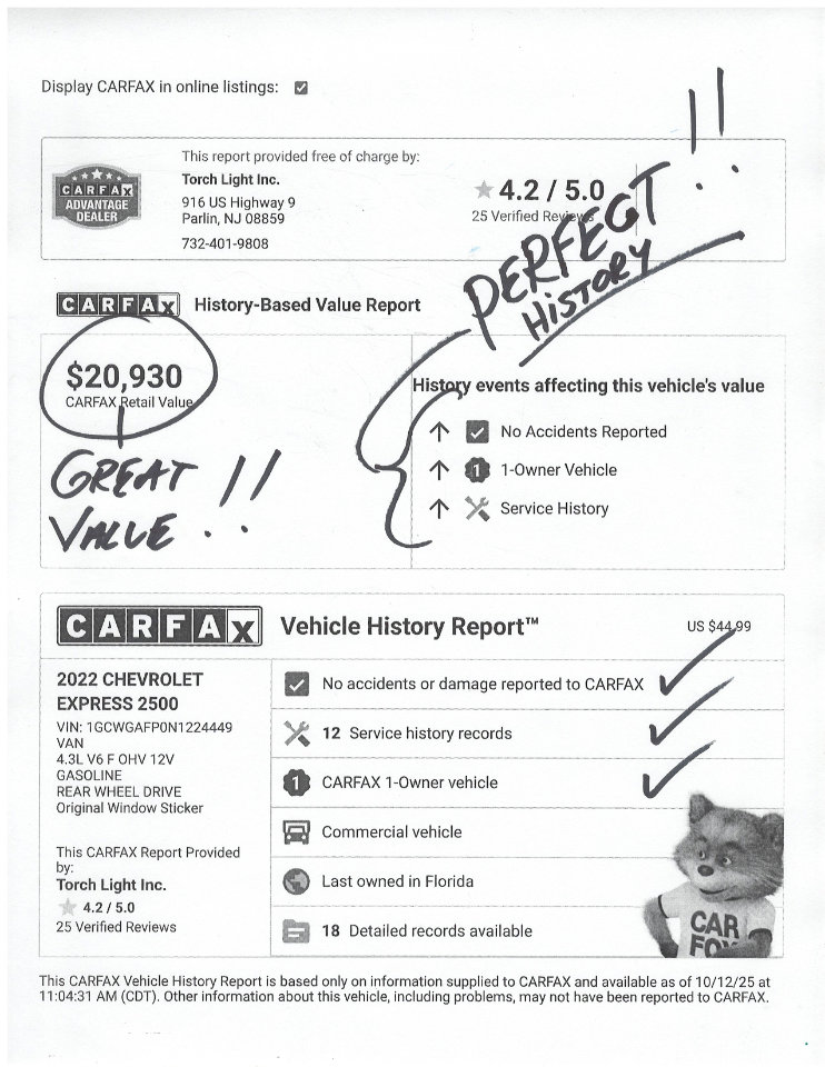 Used 2022 Chevrolet Express 2500 w/ Driver Convenience Package image 24