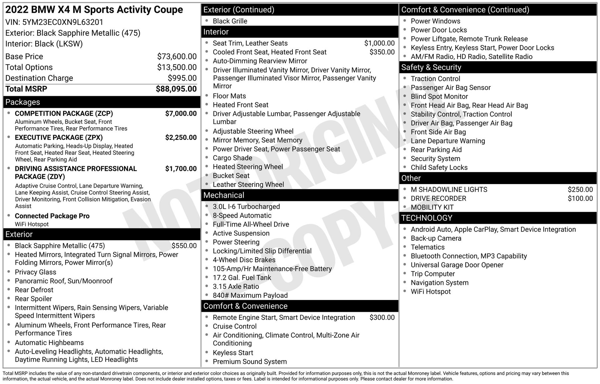 Used 2022 BMW X4 M w/ Competition Package image 3