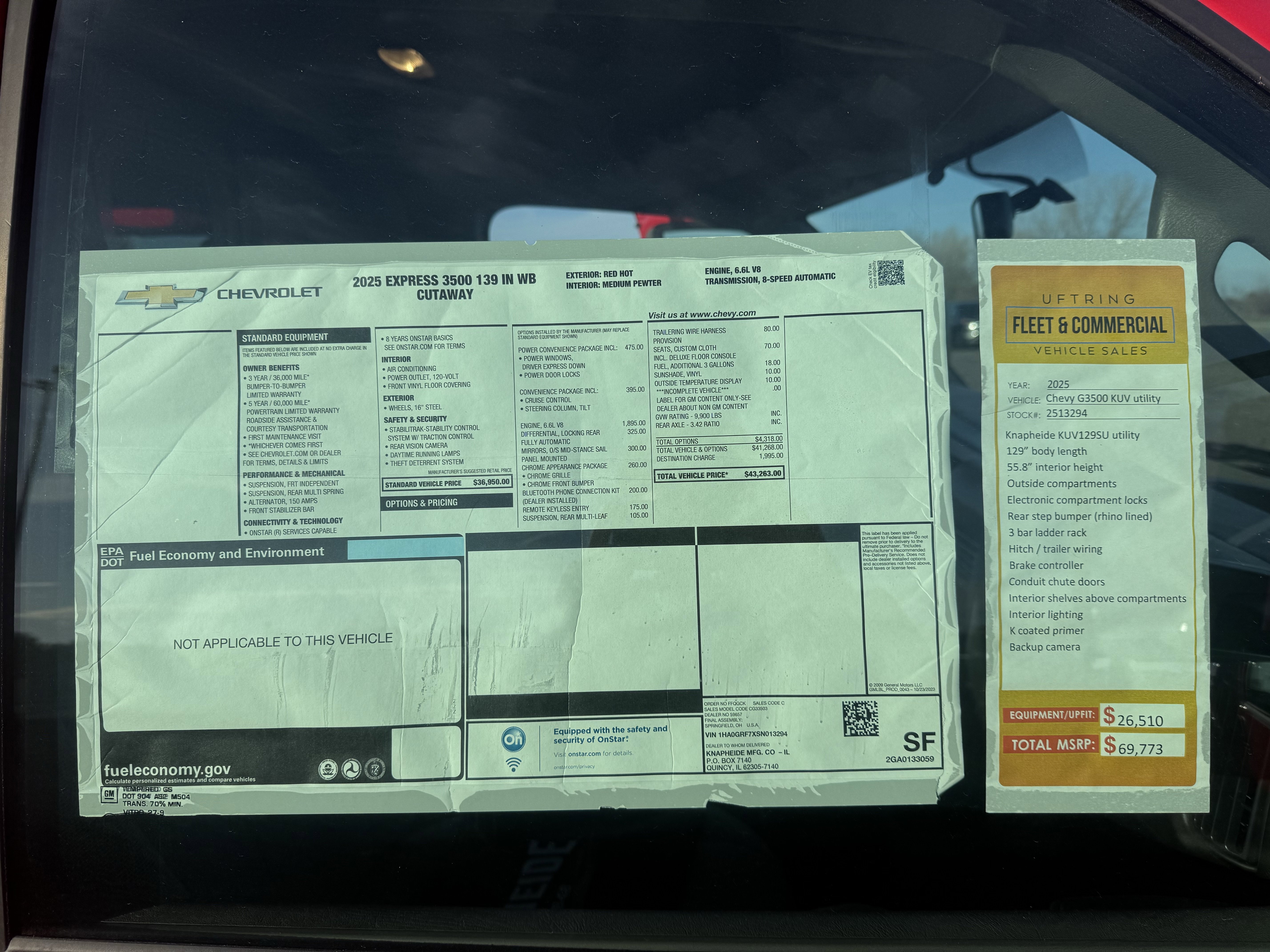 New 2025 Chevrolet Express 3500 w/ Power Convenience Package image 16