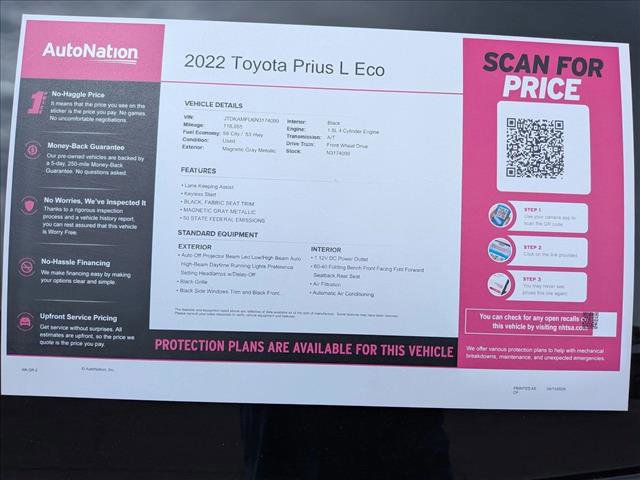 Used 2022 Toyota Prius L Eco image 20