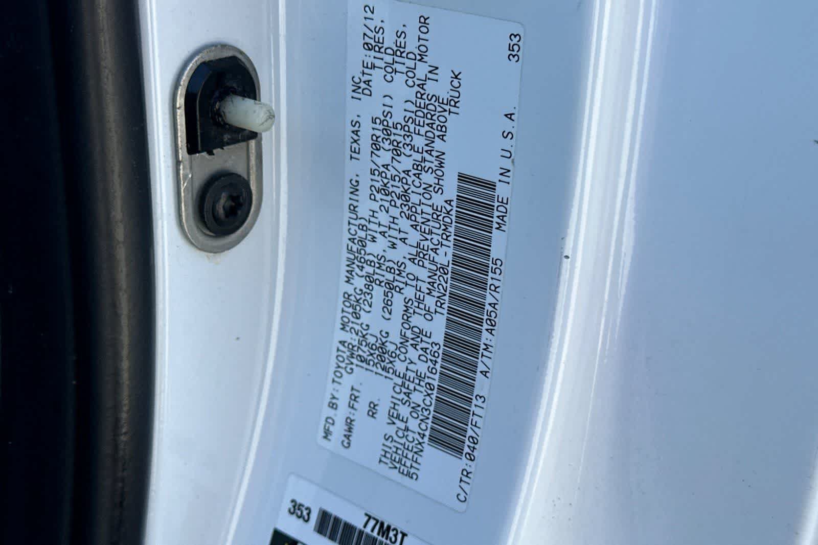 Used 2012 Toyota Tacoma 2WD Regular Cab image 35