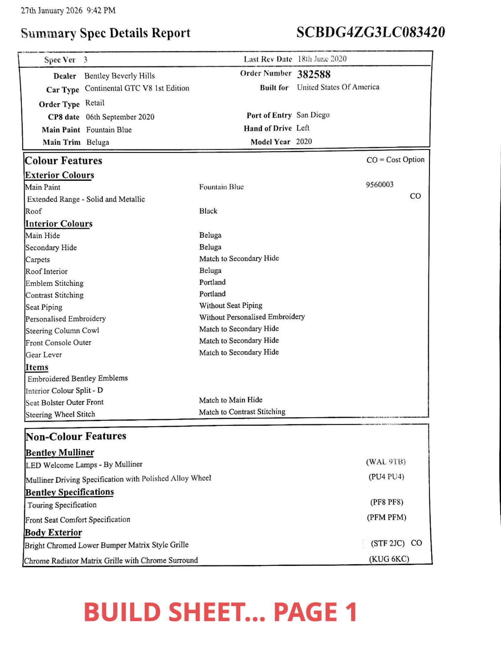 Used 2020 Bentley Continental GT w/ First Edition Specification image 55