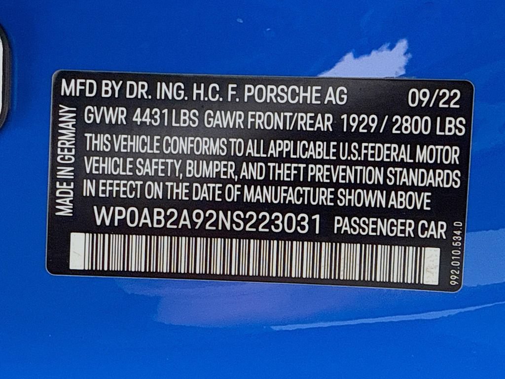 Certified 2022 Porsche 911 Carrera 4 GTS AWD/4WD image 12