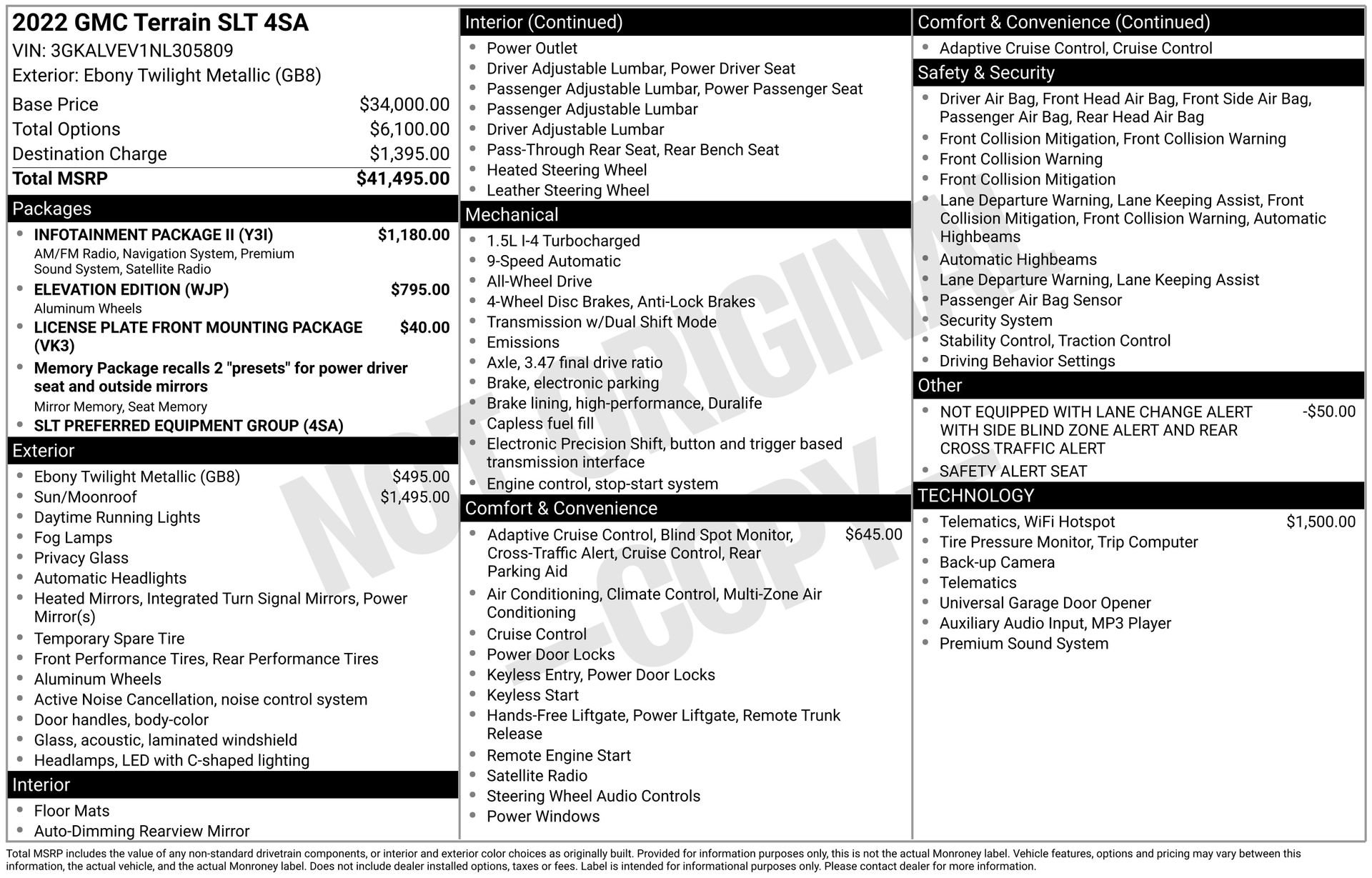 Used 2022 GMC Terrain SLT w/ Infotainment Package II image 3