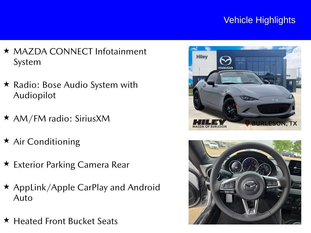 New 2026 MAZDA MX-5 Miata Club w/ Interior Package RWD image 9