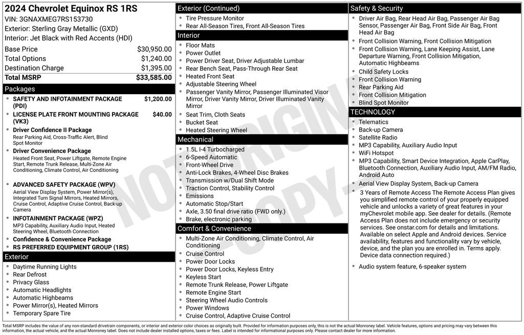 Used 2024 Chevrolet Equinox RS FWD image 5