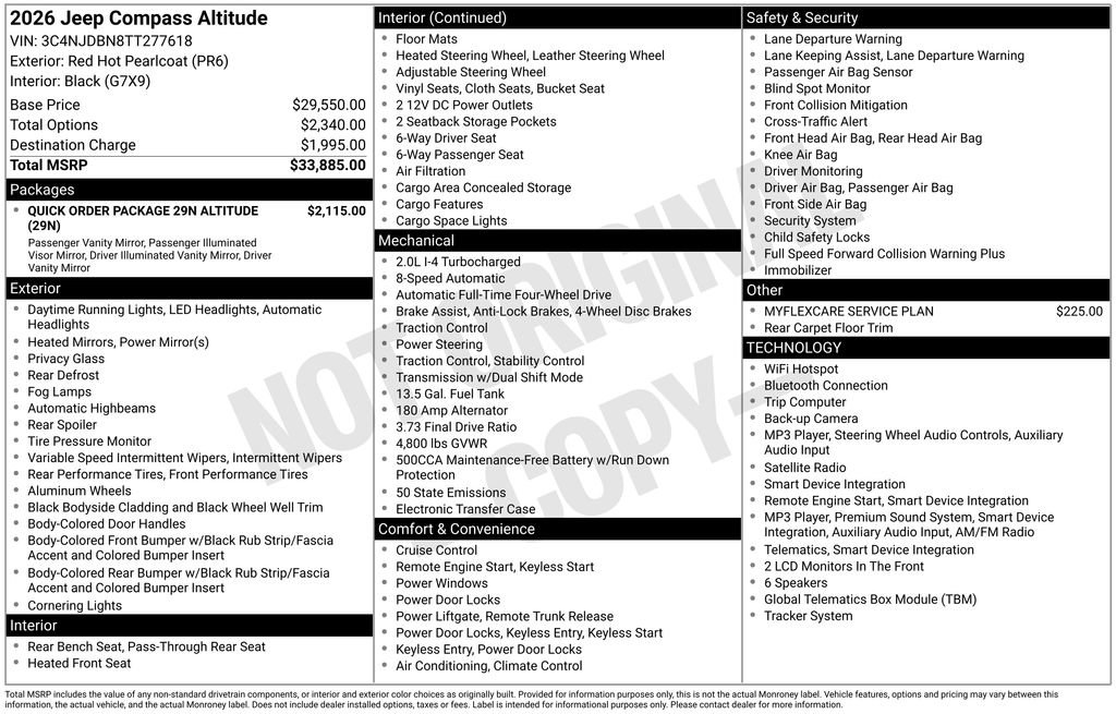 New 2026 Jeep Compass Latitude AWD/4WD image 38