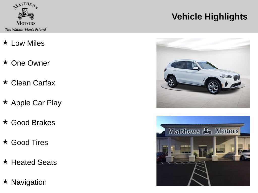 Used 2023 BMW X3 xDrive30i w/ Convenience Package AWD/4WD image 14