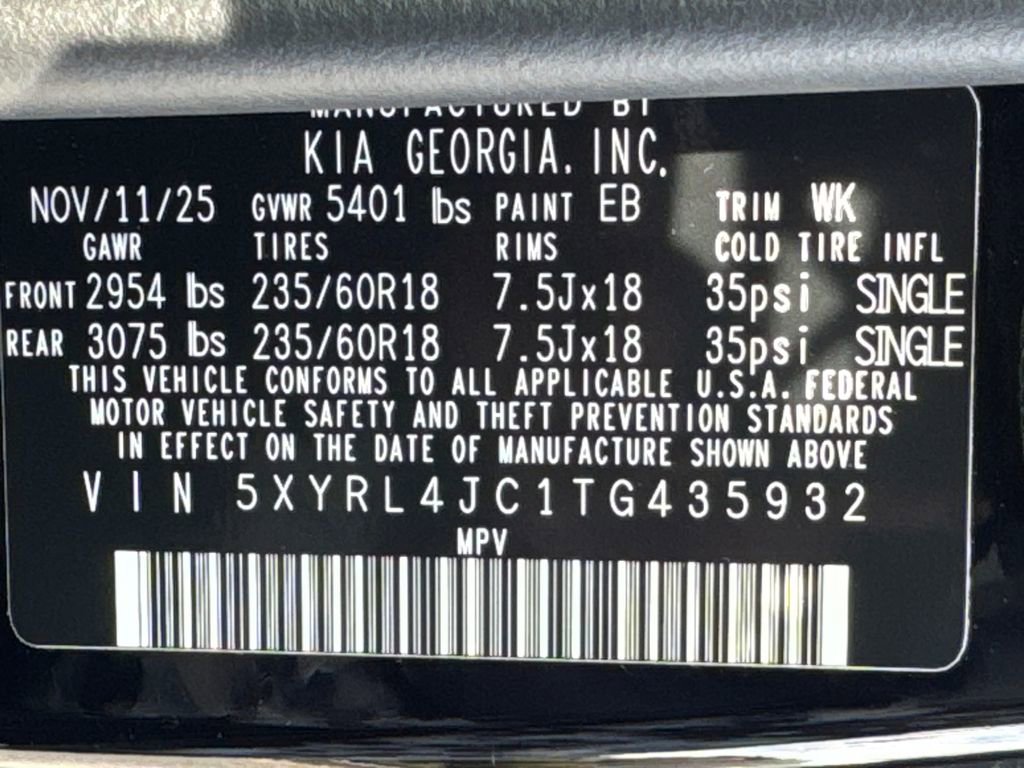 New 2026 Kia Sorento S w/ S Panoramic Sunroof Package FWD image 30