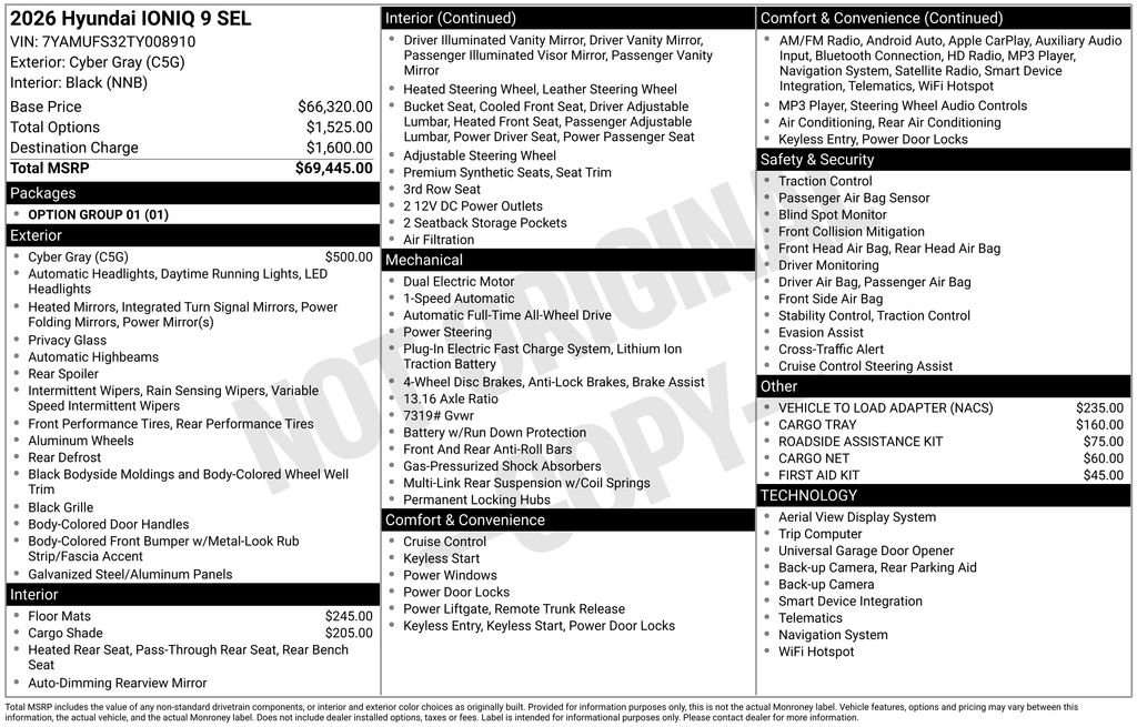New 2026 Hyundai Ioniq 9 SEL AWD/4WD image 6