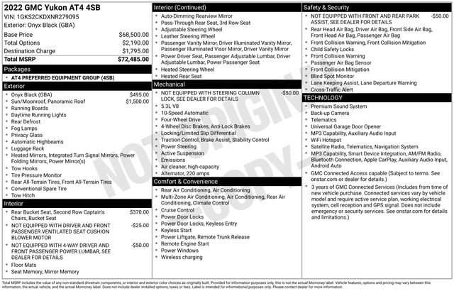 Used 2022 GMC Yukon AT4 image 29