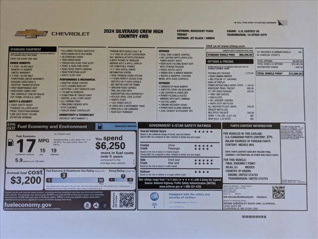 Certified 2024 Chevrolet Silverado 1500 High Country w/ Technology Package image 26