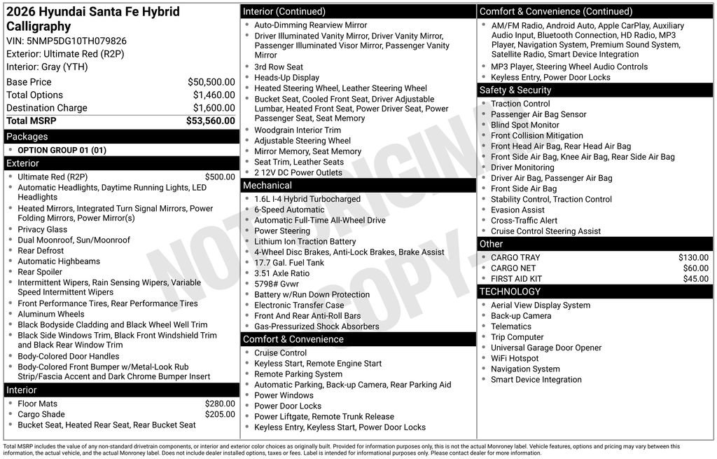 New 2026 Hyundai Santa Fe Calligraphy AWD/4WD image 6