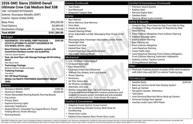 New 2026 GMC Sierra 2500 Denali Ultimate AWD/4WD image 51