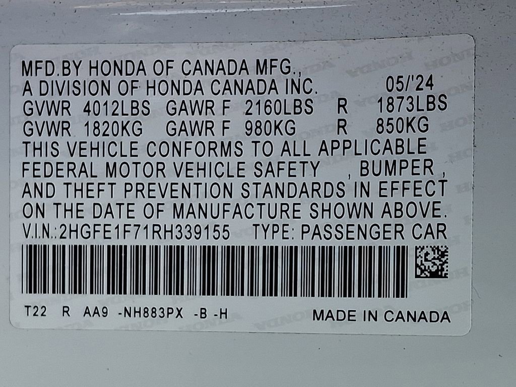 Used 2024 Honda Civic EX image 27