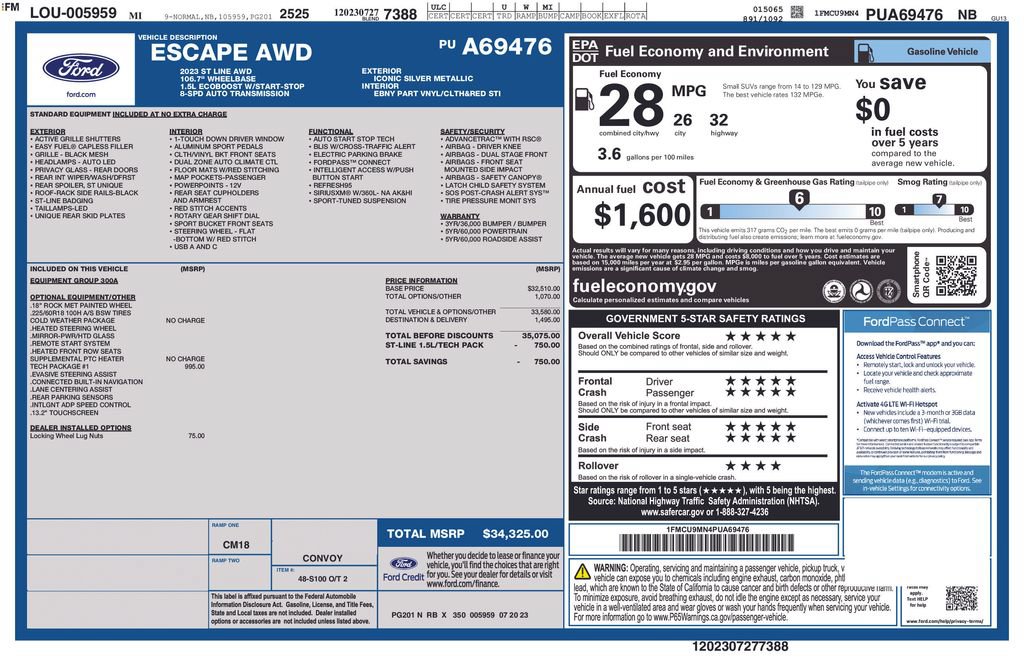 Used 2023 Ford Escape ST-Line w/ Tech Pack #1 AWD/4WD image 43
