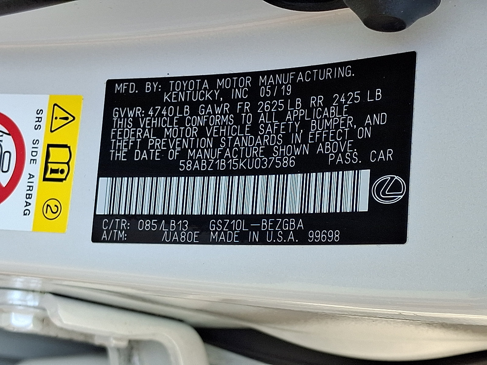 Used 2019 Lexus ES 350 FWD image 27
