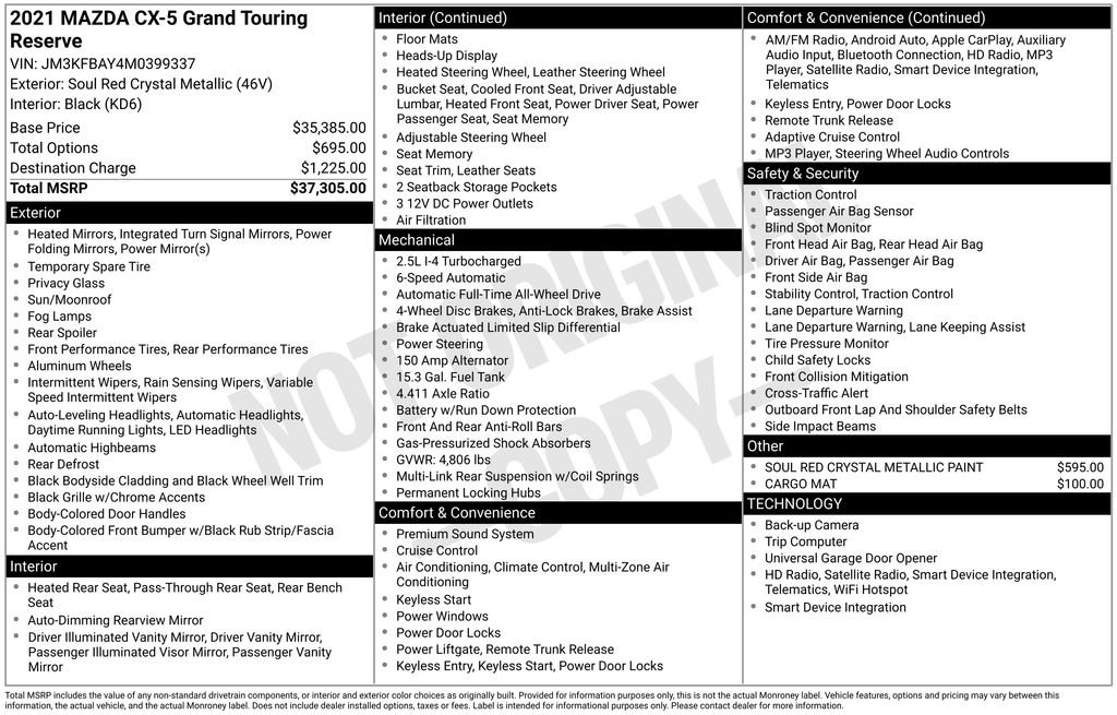 Used 2021 MAZDA CX-5 Grand Touring Reserve image 42