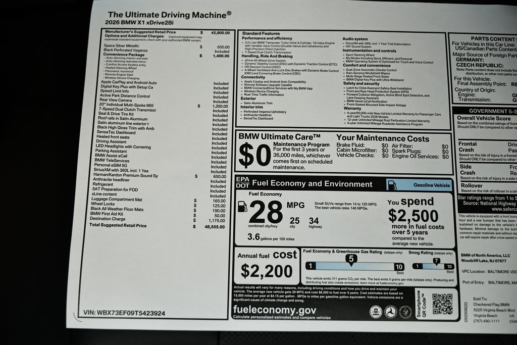 New 2026 BMW X1 xDrive28i w/ Convenience Package image 40