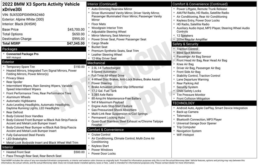 Used 2022 BMW X3 xDrive30i image 17