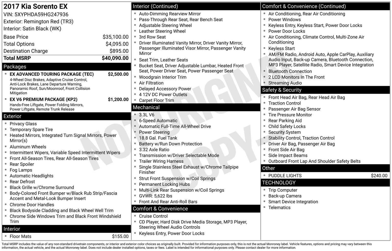 Used 2017 Kia Sorento EX w/ EX Advanced Touring Package image 6