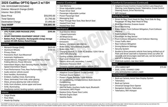 New 2025 Cadillac Optiq Sport 2 w/ LPO, Floor Liner Package AWD/4WD image 4