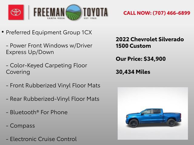 Used 2022 Chevrolet Silverado 1500 Custom w/ LPO, Dark Essentials Package image 9