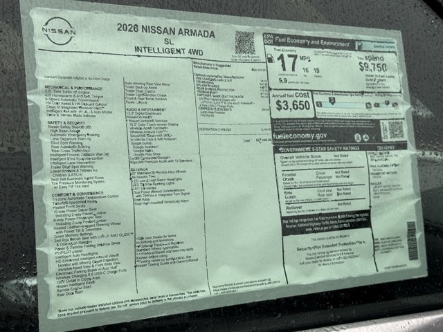 New 2026 Nissan Armada SL w/ Captain's Chari Seat Package AWD/4WD image 21