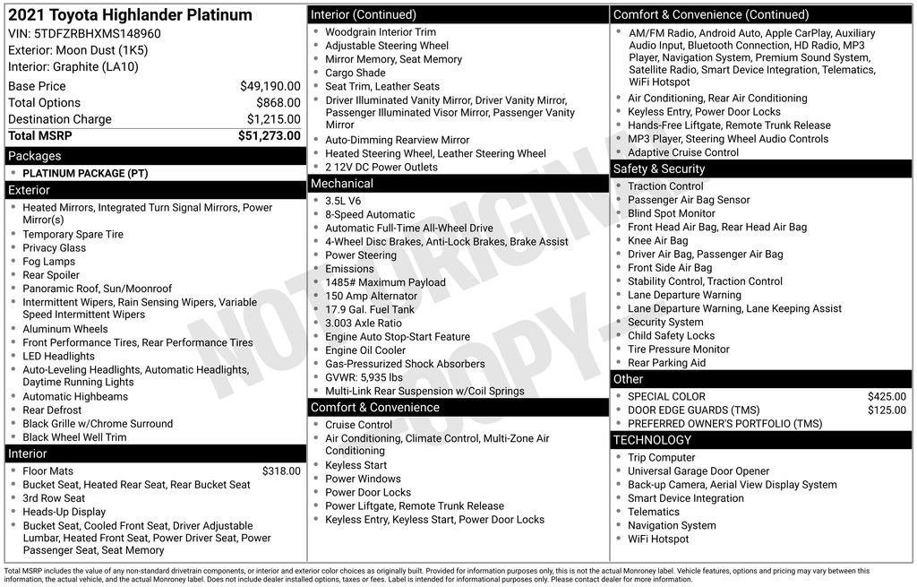 Used 2021 Toyota Highlander Platinum image 24