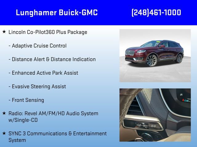 Used 2020 Lincoln Nautilus Reserve w/ Equipment Group 201A FWD image 18