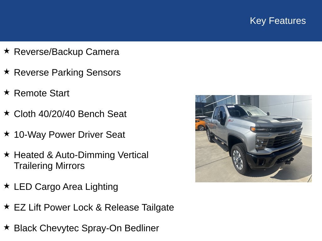 Used 2024 Chevrolet Silverado 2500 Custom w/ Custom Value Package AWD/4WD image 33