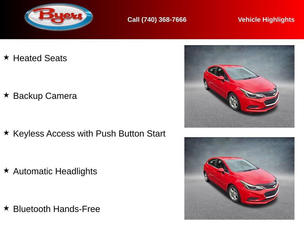 Used 2017 Chevrolet Cruze LT w/ Convenience Package FWD image 11