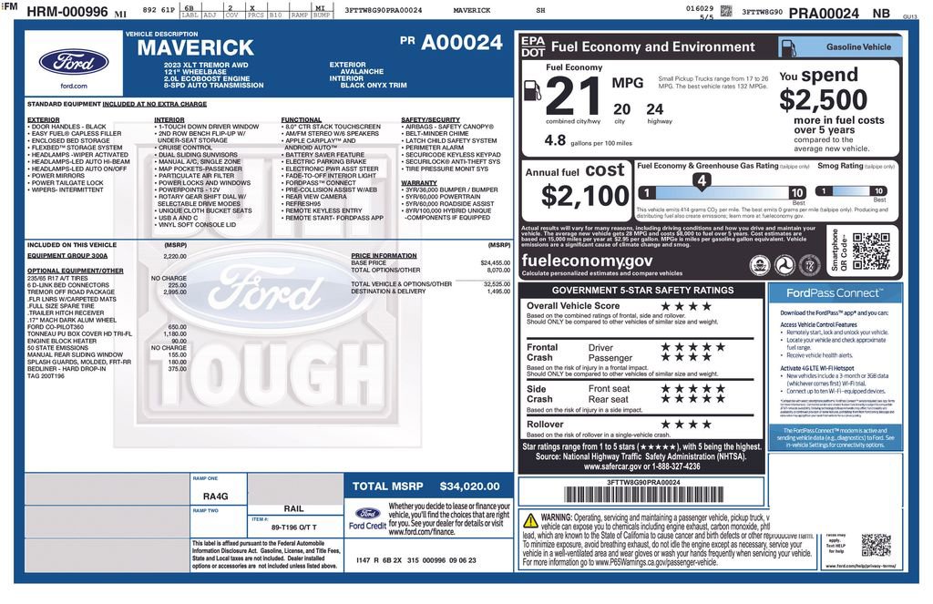 Used 2023 Ford Maverick Tremor w/ Tremor Off-Road Package AWD/4WD image 9