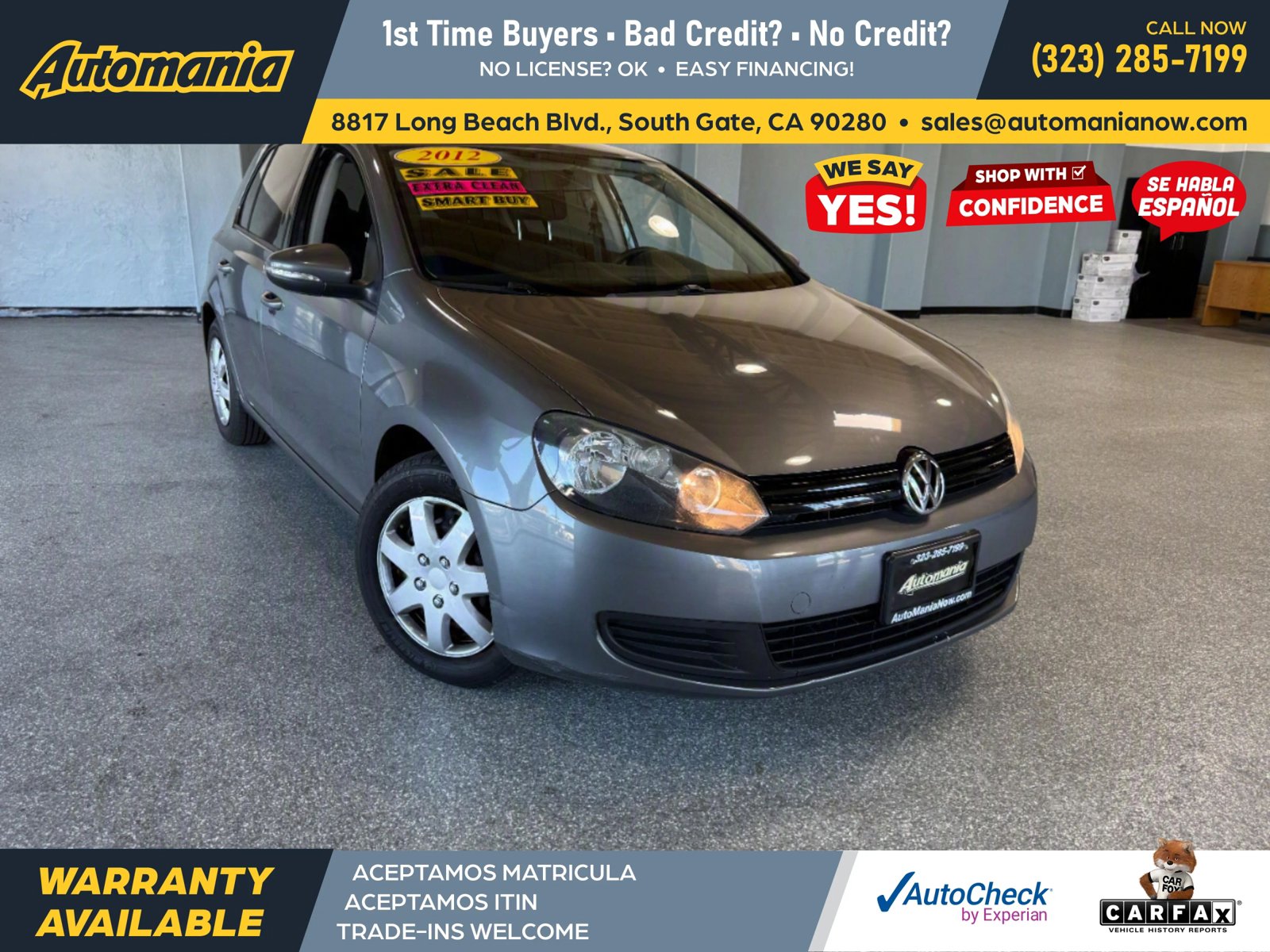 Used 2012 Volkswagen Golf 4-Door FWD image 1