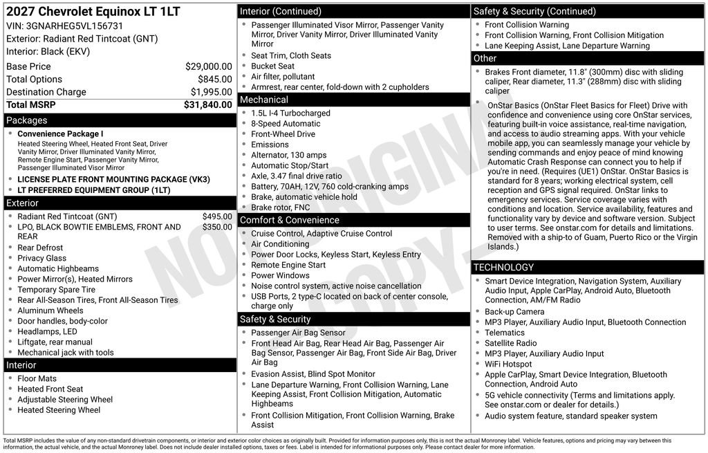 New 2027 Chevrolet Equinox LT FWD image 4