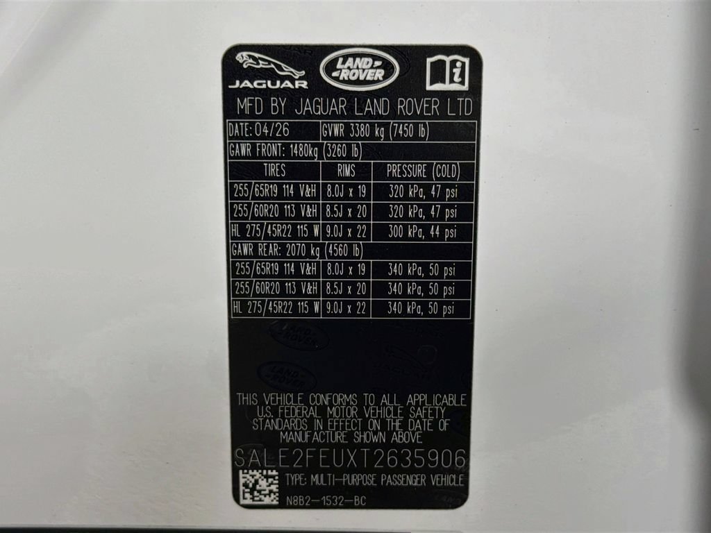 New 2026 Land Rover Defender 130 X-Dynamic SE AWD/4WD image 34