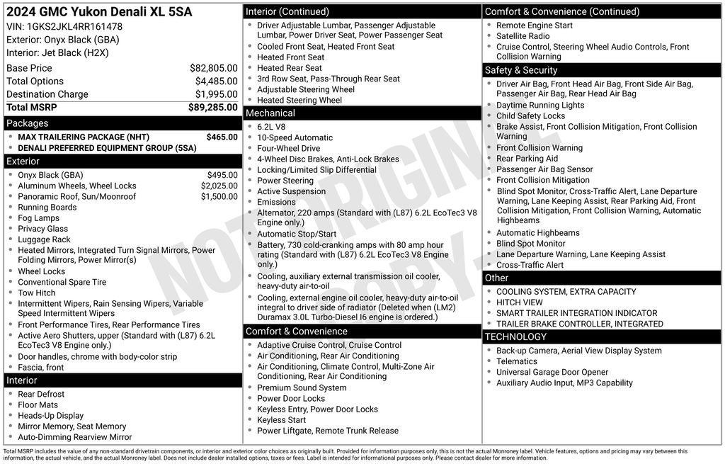 Used 2024 GMC Yukon XL Denali w/ Max Trailering Package AWD/4WD image 4