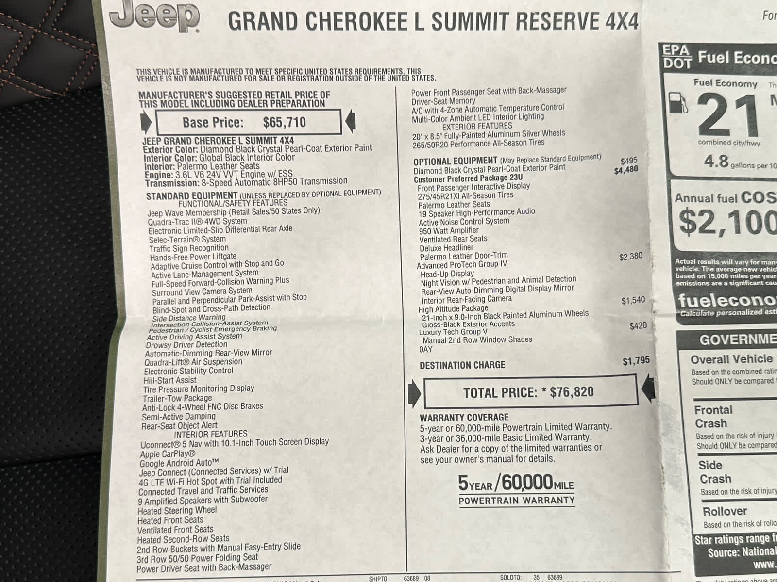 Used 2023 Jeep Grand Cherokee L Summit AWD/4WD image 48