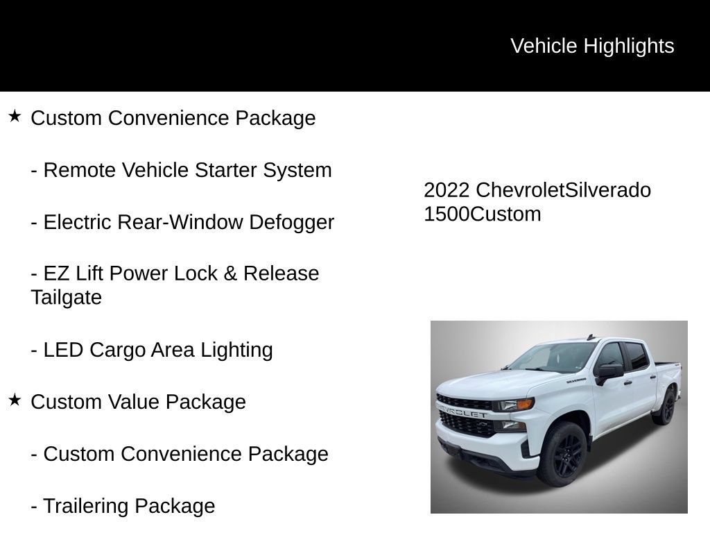 Certified 2022 Chevrolet Silverado 1500 Custom w/ LPO, Blackout Package AWD/4WD image 4