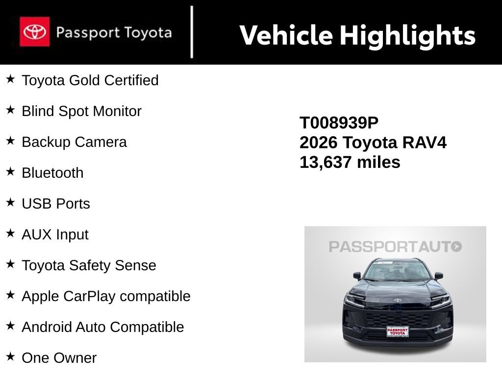 Certified 2026 Toyota RAV4 LE AWD/4WD image 15