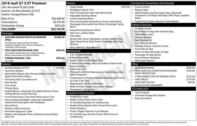 Used 2018 Audi Q7 3.0T Premium image 36