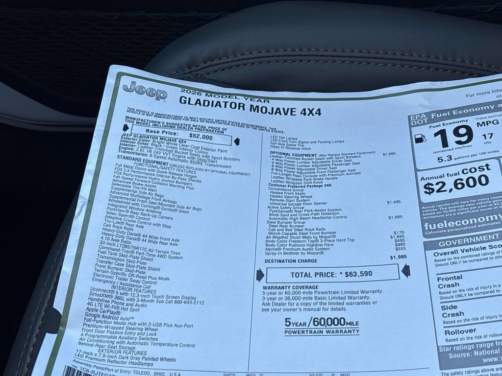 New 2026 Jeep Gladiator Mojave image 8